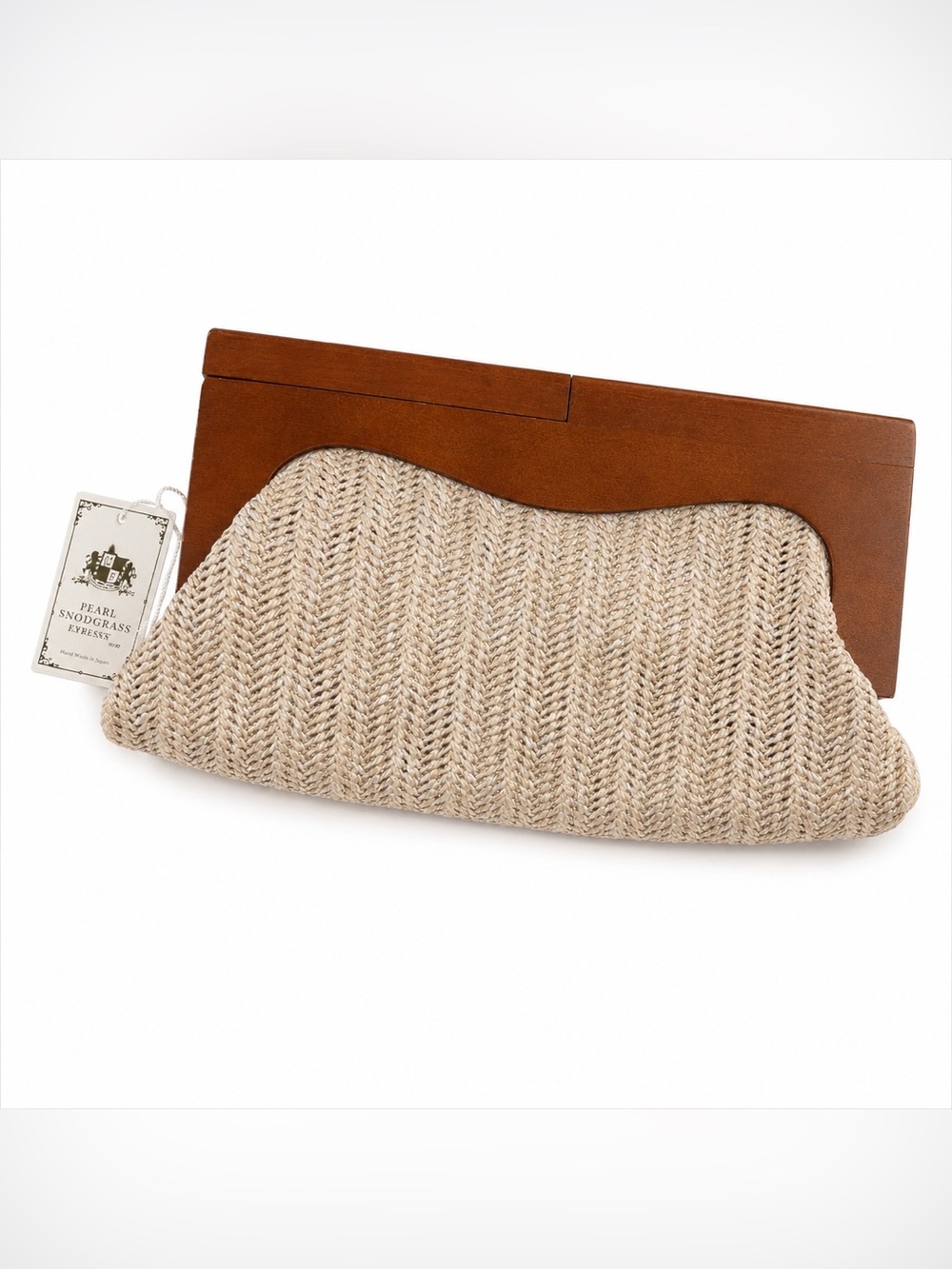 Urban Expressions Beige & Brown Textured Clutch